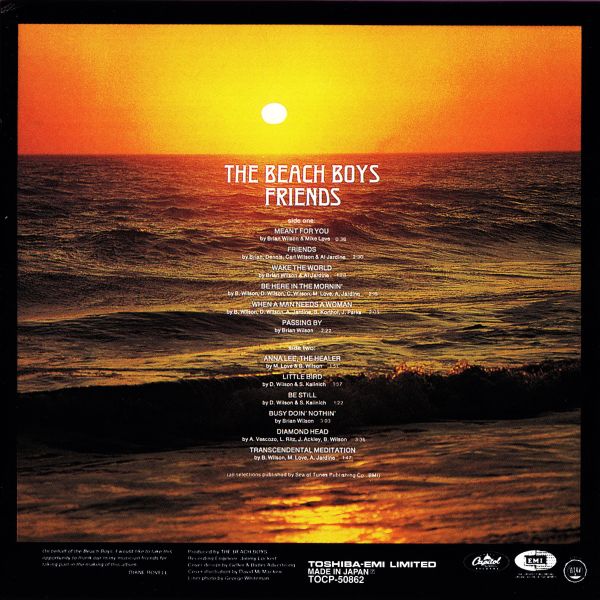 Back cover wo/Obi, Beach Boys (The) - Friends